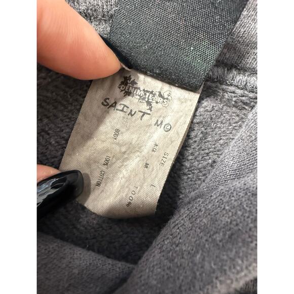 SAINT MICHAEL X DENIM TEARS HOLY GRAIL HOODIE - BLACK sz L - Picture 4 of 16